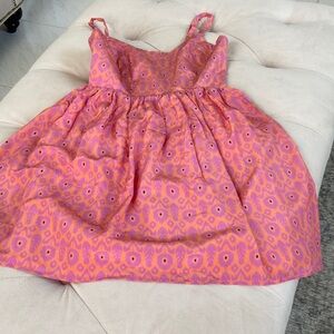 Pink and Orange Patterned Women's Dress